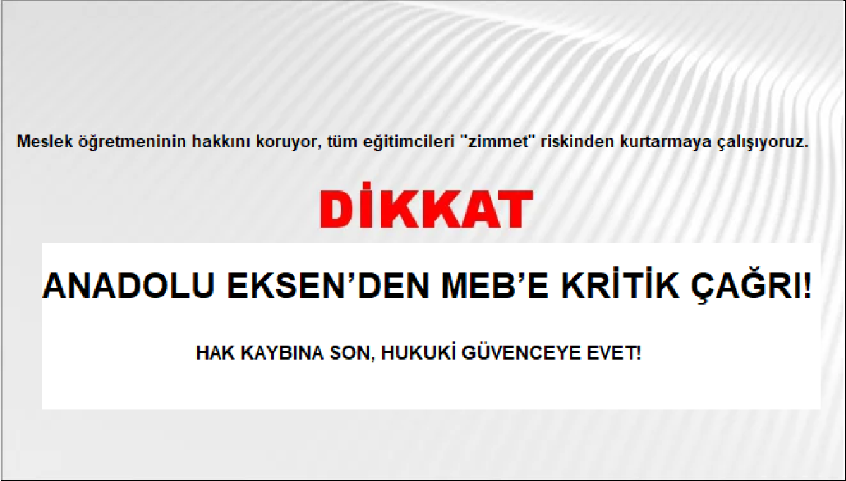 HAK KAYBINA SON, HUKUKİ GÜVENCEYE EVET!